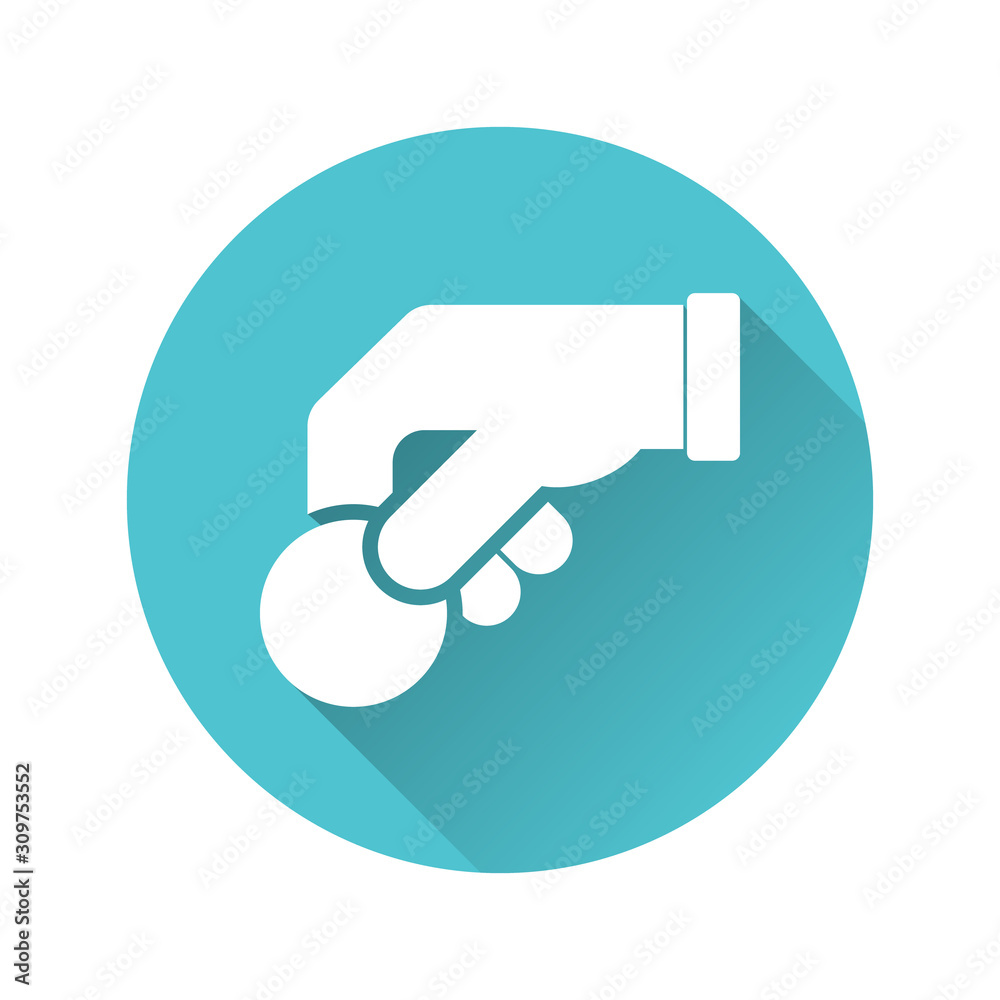 Vector icon with coin with DONATE word written text, giving and donation concept. 