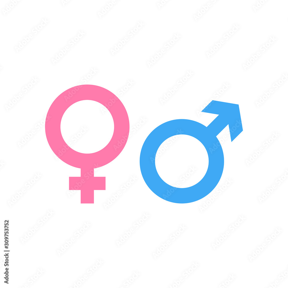 Gender icon and male, female symbol Gender icon and male, female symbol