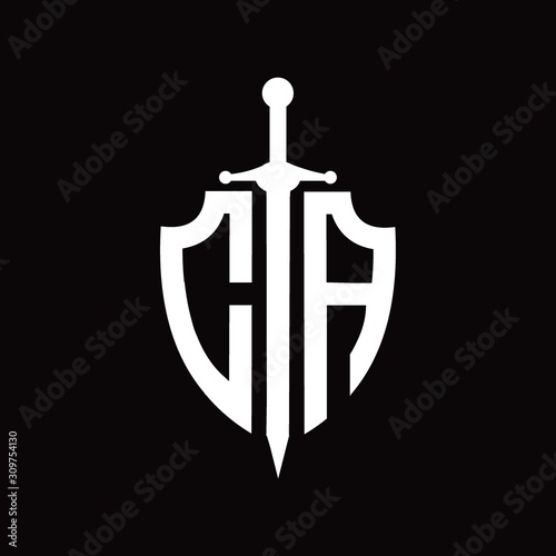 CA logo with shield shape and sword