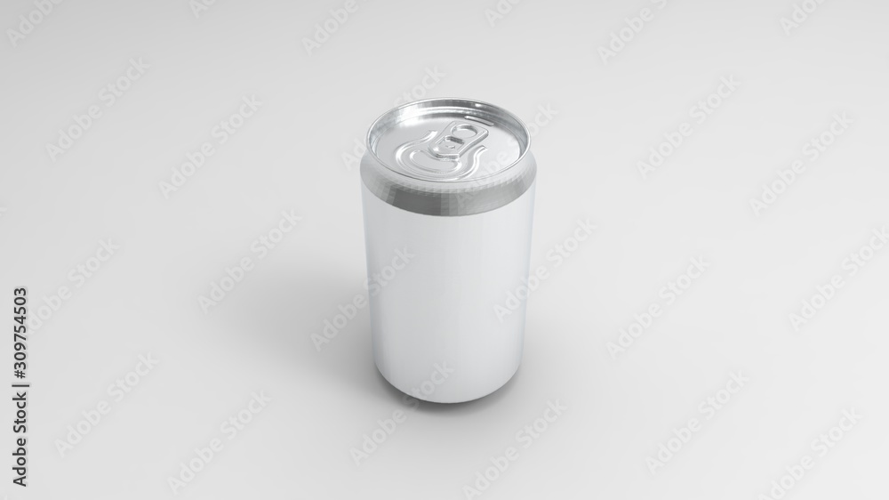 3d rendering of an aluminium soda can isolated in studio background 3d rendering of an aluminium soda can isolated in studio background