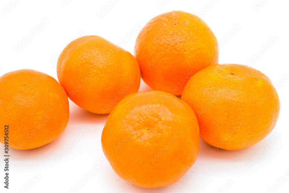 Ripe tangerine manderin isolated on white background Ripe tangerine manderin isolated on white background