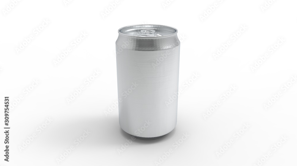 3d rendering of an aluminium soda can isolated in studio background 3d rendering of an aluminium soda can isolated in studio background