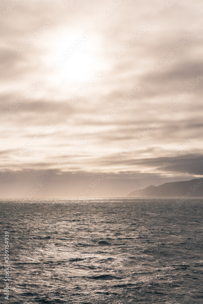 Fototapeta premium Cook Strait Ferry in New Zealand 