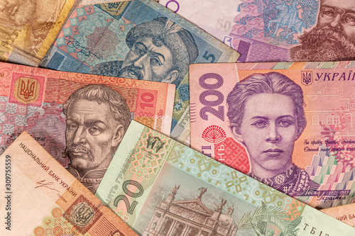 Wallpaper Mural Ukrainian hryvnia. UAH banknotes. Ukraine, UA Torontodigital.ca