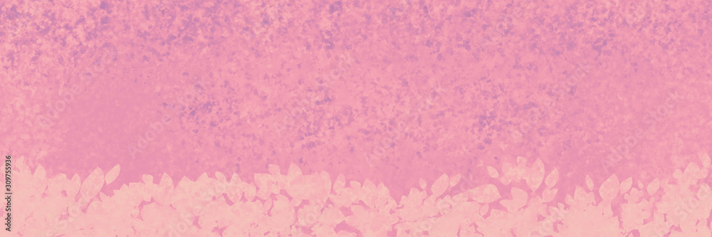 Hintergrund in schlichtem Pink, getupft und gespenkelt mit Blättern im unteren Bereich, natürliche Struktur, kräftig gleichmäßig marmoriert, zeitlos elegantes Design, luxuriös schlicht Hintergrund in schlichtem Pink, getupft und gespenkelt mit Blättern im unteren Bereich, natürliche Struktur, kräftig gleichmäßig marmoriert, zeitlos elegantes Design, luxuriös schlicht