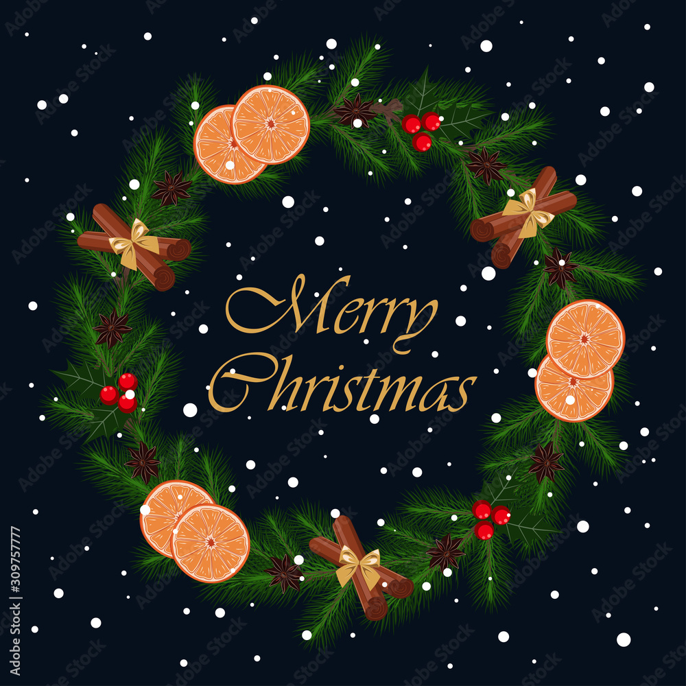 Naklejka premium christmas greeting card