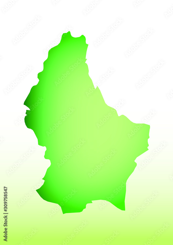 Luxembourg map using green color with dark and light effect vector on light background illustration Luxembourg map using green color with dark and light effect vector on light background illustration