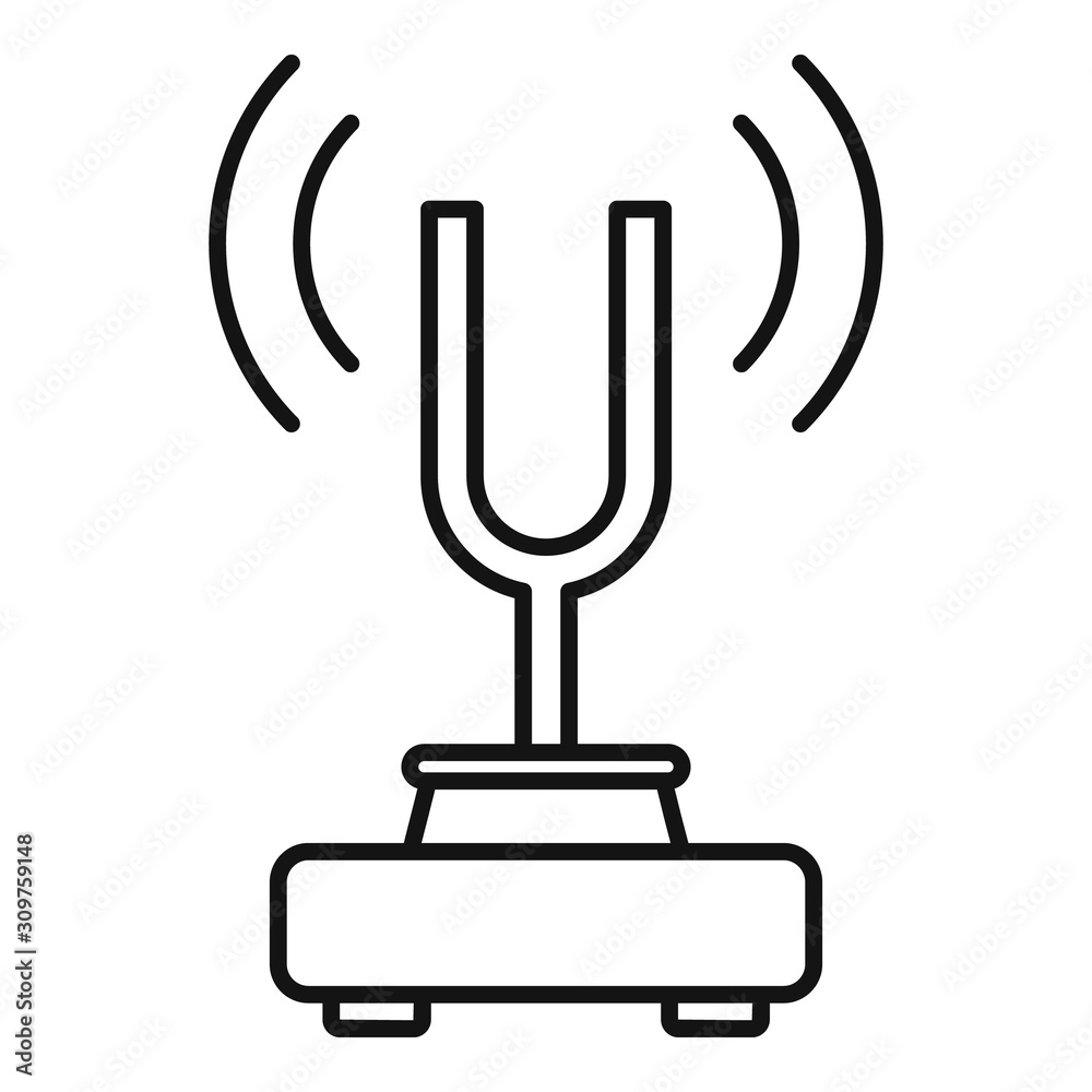 Physics sound stand icon. Outline physics sound stand vector icon for web design isolated on white background