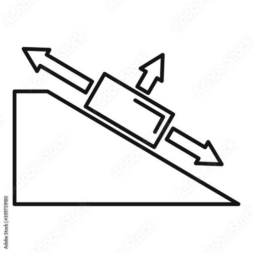 Angle object physics icon. Outline angle object physics vector icon for web design isolated on white background
