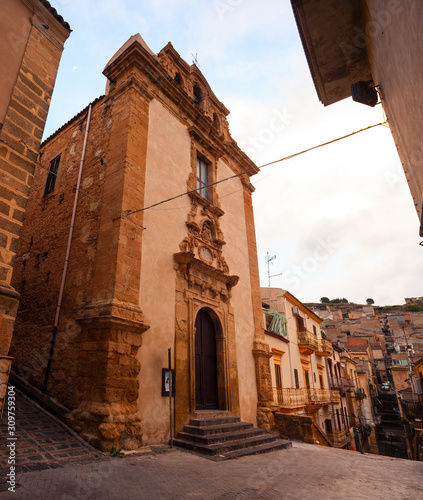 View of the Baroque church of Mercede in Leonforte photo