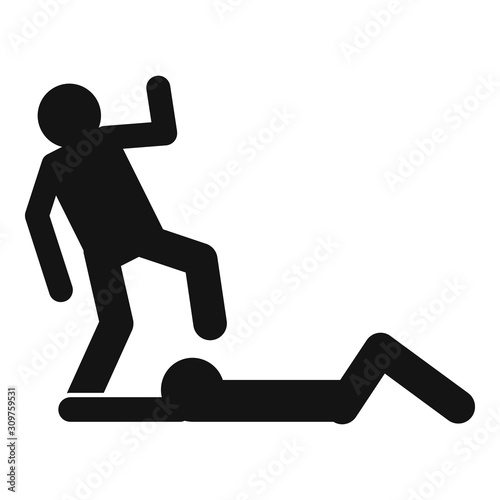 Street violence icon. Simple illustration of street violence vector icon for web design isolated on white background