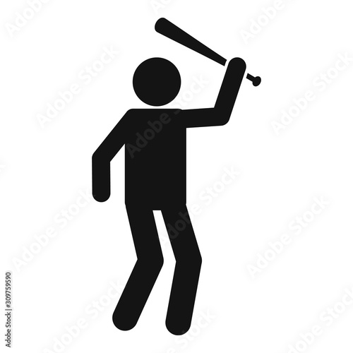 Man prevent violence icon. Simple illustration of man prevent violence vector icon for web design isolated on white background