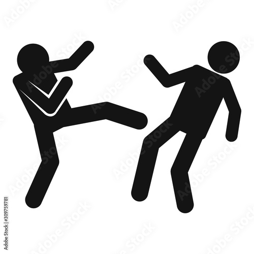 Stress public violence icon. Simple illustration of stress public violence vector icon for web design isolated on white background