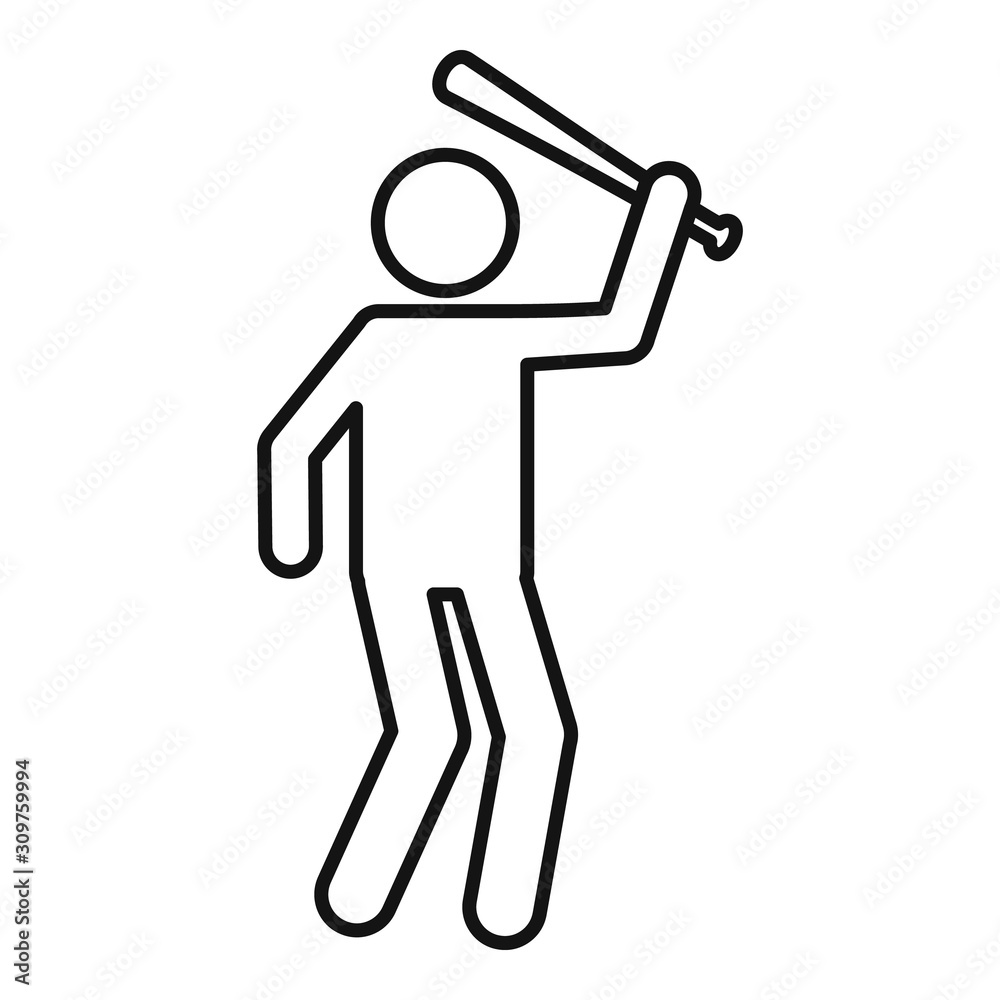 Man prevent violence icon. Outline man prevent violence vector icon for web design isolated on white background Man prevent violence icon. Outline man prevent violence vector icon for web design isolated on white background