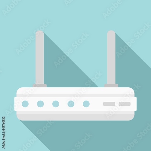 Gateway router icon. Flat illustration of gateway router vector icon for web design