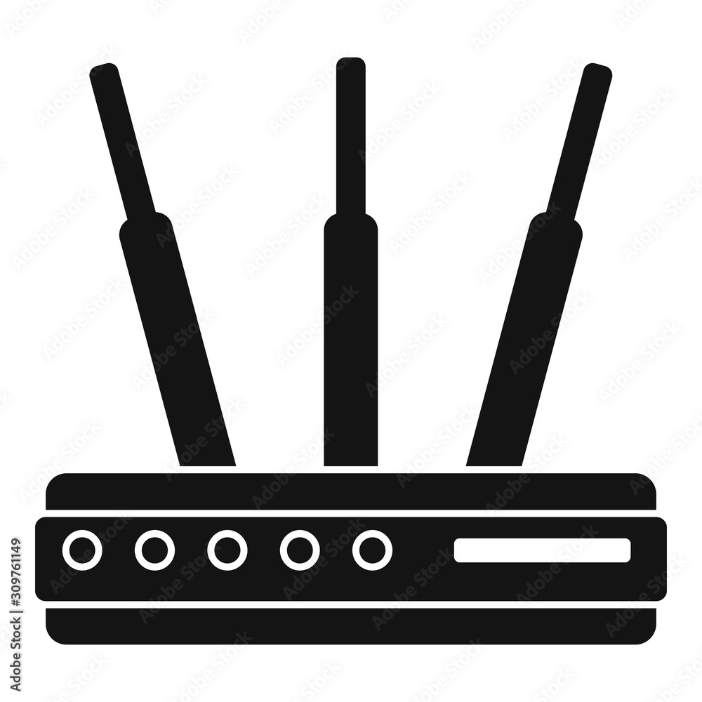 Router hub icon. Simple illustration of router hub vector icon for web design isolated on white background Router hub icon. Simple illustration of router hub vector icon for web design isolated on white background