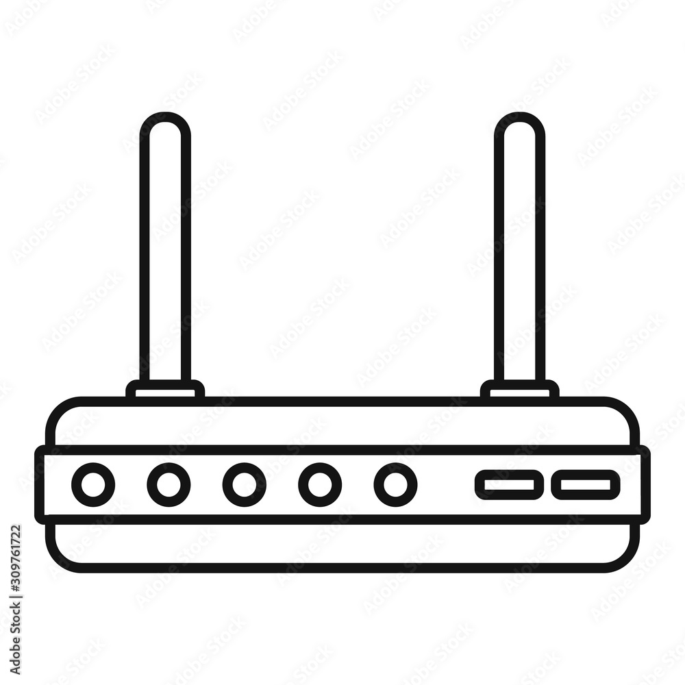 Gateway router icon. Outline gateway router vector icon for web design isolated on white background Gateway router icon. Outline gateway router vector icon for web design isolated on white background