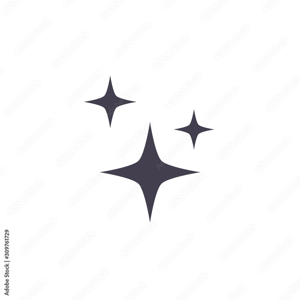 Clean sign Vector isolated icon on white Clean sign Vector isolated icon on white