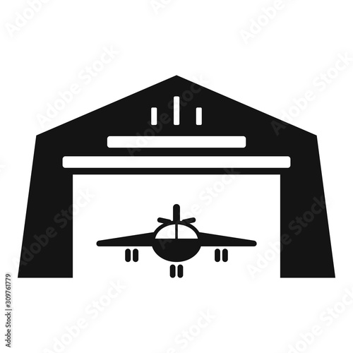 Hangar shed icon. Simple illustration of hangar shed vector icon for web design isolated on white background