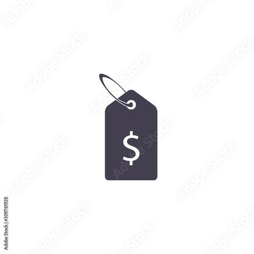 Price tag with dollar sign icon, Vector isolated flat sign