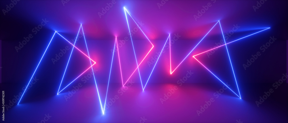 3d abstract neon geometric background, chaotic lines, trajectory path glowing in ultraviolet light, violet blue red laser rays 3d abstract neon geometric background, chaotic lines, trajectory path glowing in ultraviolet light, violet blue red laser rays
