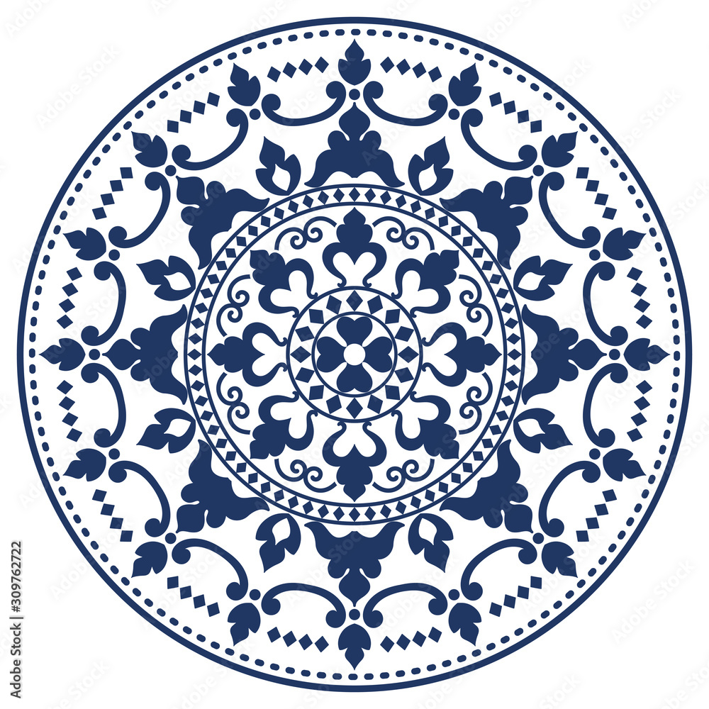 Mandala Decorative Floral Ornament Wall Stencil Packaging Design