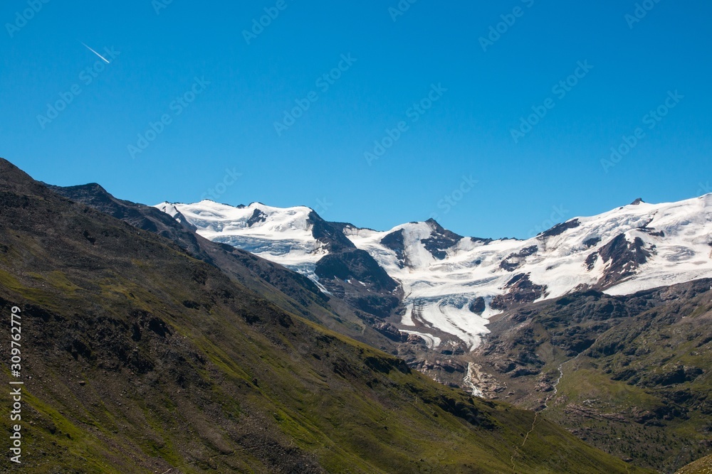Forni glacier panorama in Ortler Alps, Stelvio National Park, Italy Forni glacier panorama in Ortler Alps, Stelvio National Park, Italy
