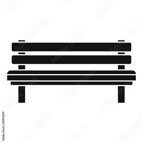 Settle bench icon. Simple illustration of settle bench vector icon for web design isolated on white background