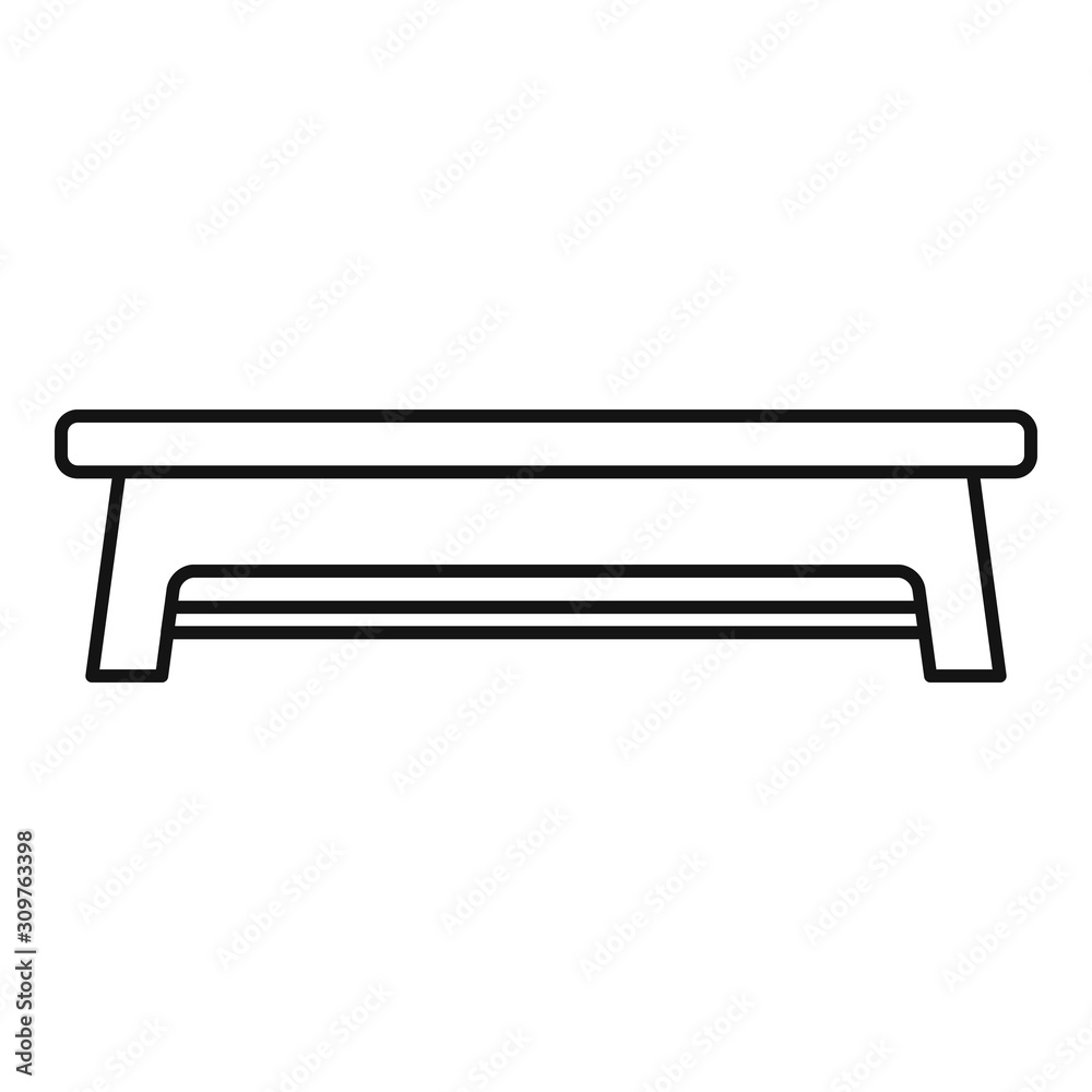 Bench icon. Outline bench vector icon for web design isolated on white background Bench icon. Outline bench vector icon for web design isolated on white background