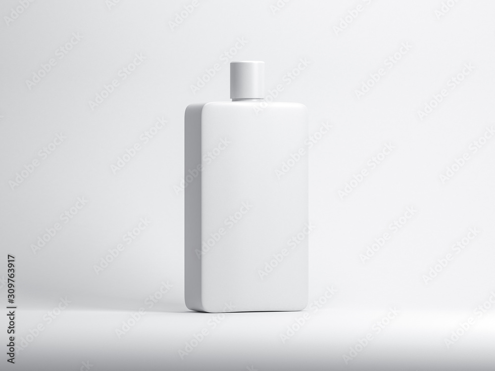 White Plastic or glass Bottle Mockup isolated on white background White Plastic or glass Bottle Mockup isolated on white background