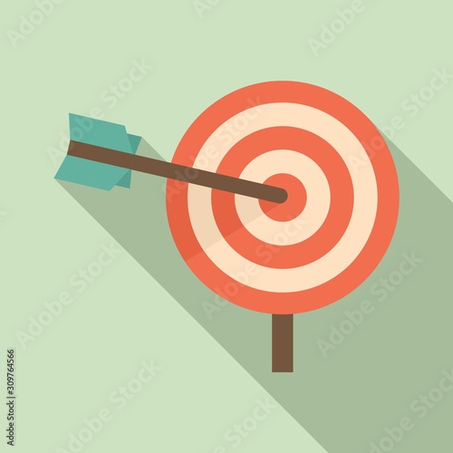 Company business target icon. Flat illustration of company business target vector icon for web design