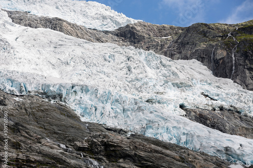Detail vom Boyabreen Gletscher im Jostedalsbreen Nationalpark, Norwegen