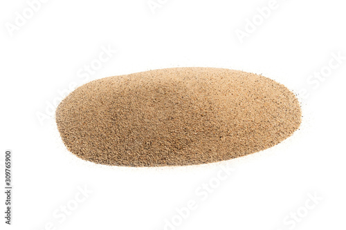 Pile sand isolated on white background