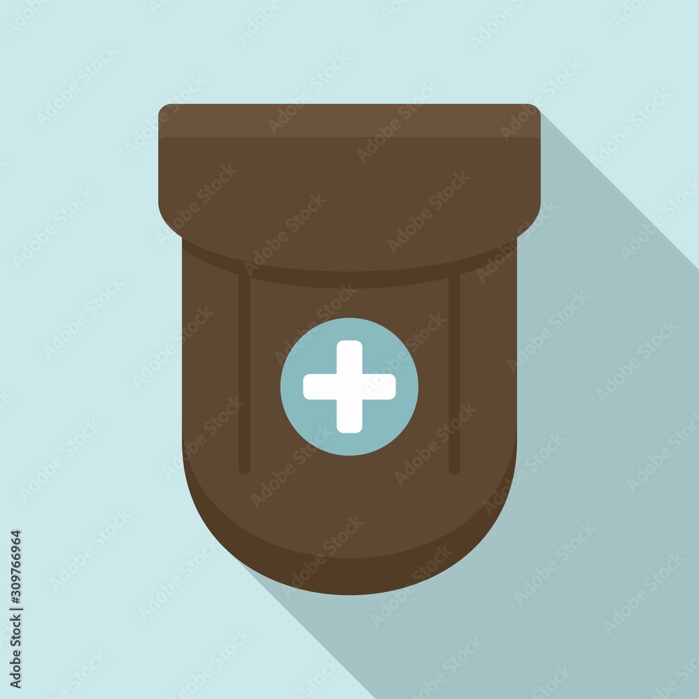 Obraz premium Medical pocket icon. Flat illustration of medical pocket vector icon for web design