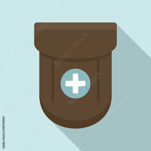 Medical pocket icon. Flat illustration of medical pocket vector icon for web design
