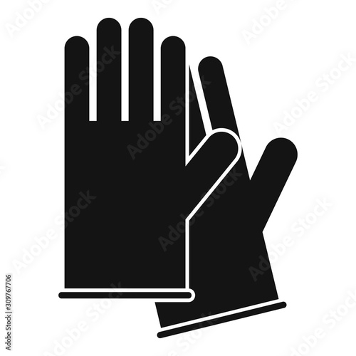 Medical gloves icon. Simple illustration of medical gloves vector icon for web design isolated on white background