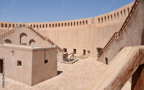 Obraz na plátně Wide Circular Tower Roof Detail, Nizwa Castle, Oman