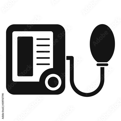 Pulse measurement device icon. Simple illustration of pulse measurement device vector icon for web design isolated on white background