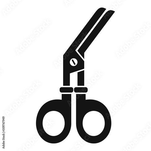 Medical scissors icon. Simple illustration of medical scissors vector icon for web design isolated on white background
