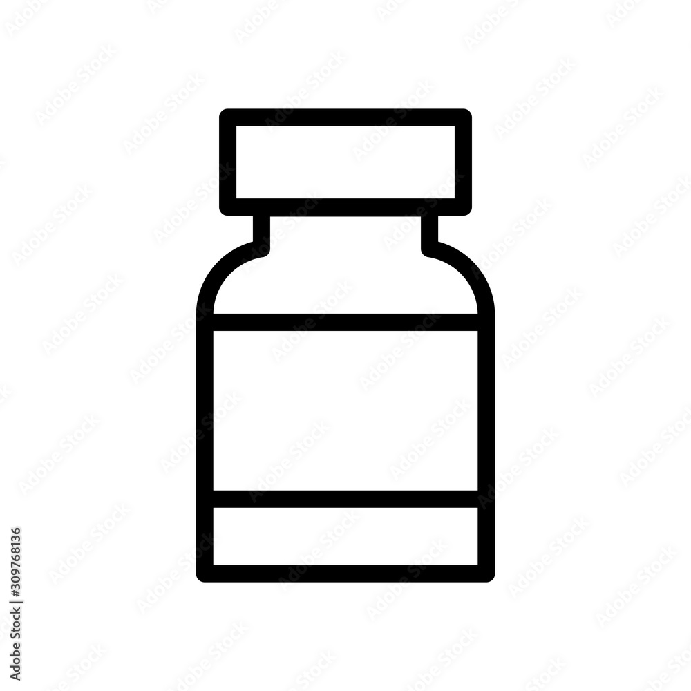 Bottle pills and capsule icon vector Bottle pills and capsule icon vector