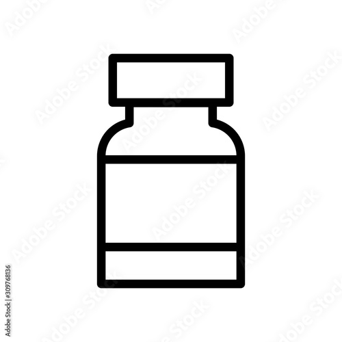 Bottle pills and capsule icon vector