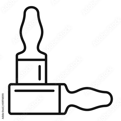 Syringe ampule icon. Outline syringe ampule vector icon for web design isolated on white background