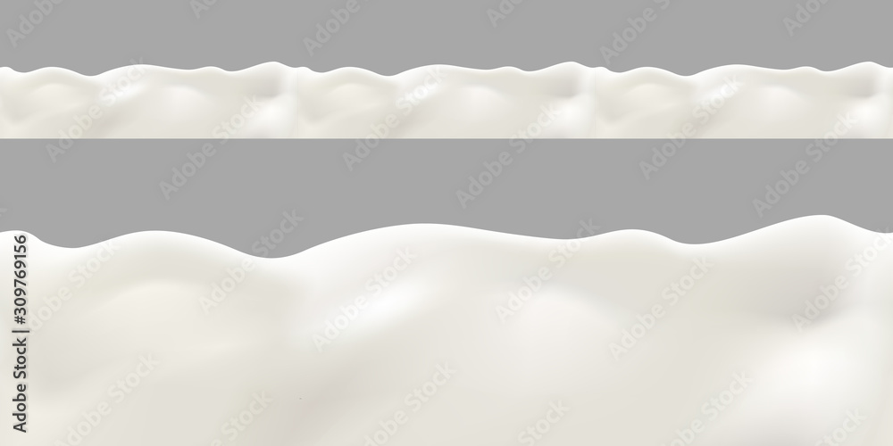 Fototapeta premium Milk vector seamless background for label design or advertising needs. Best for poster, leaflet, brochure, label or packaging design and ad production.