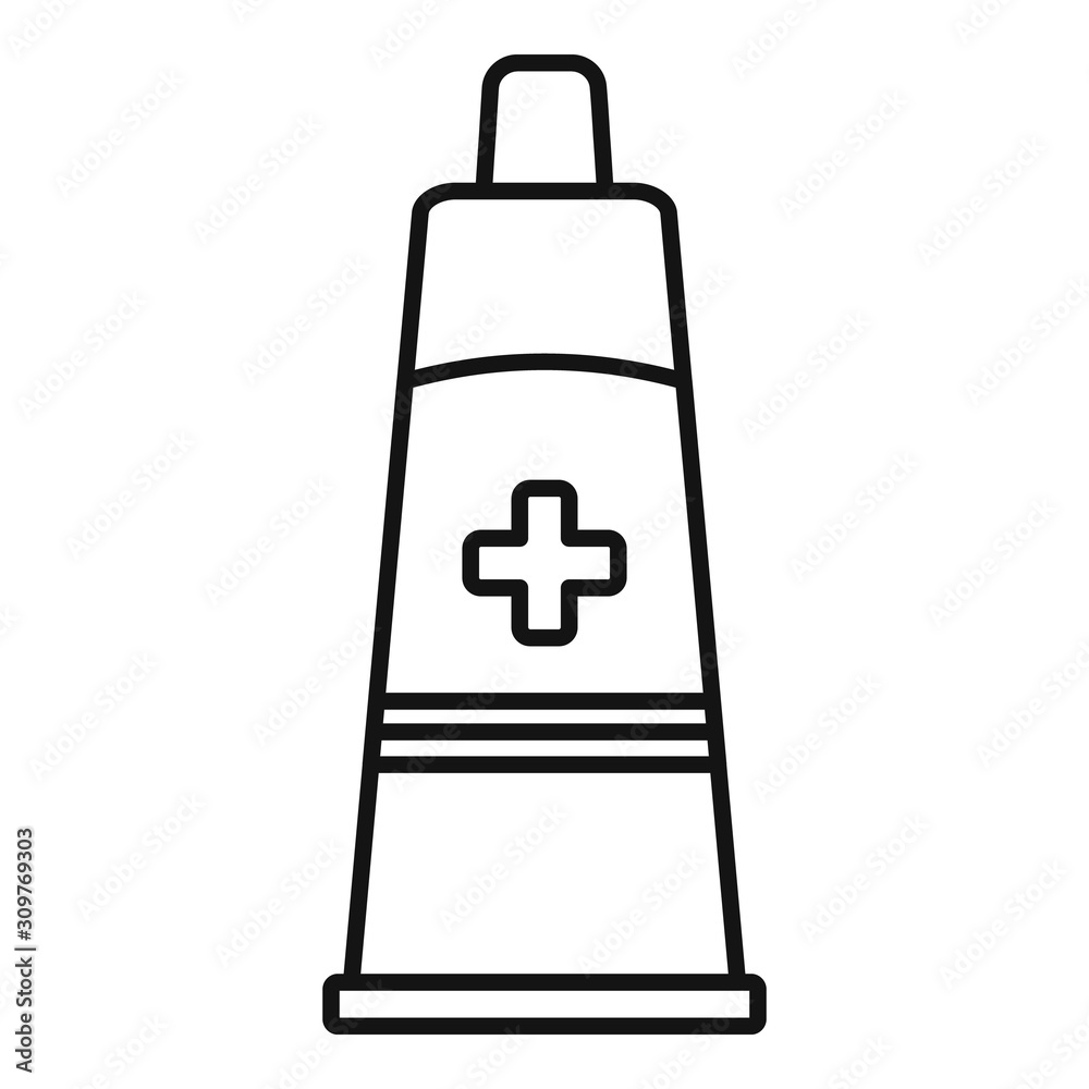 Medical tube icon. Outline medical tube vector icon for web design isolated on white background Medical tube icon. Outline medical tube vector icon for web design isolated on white background