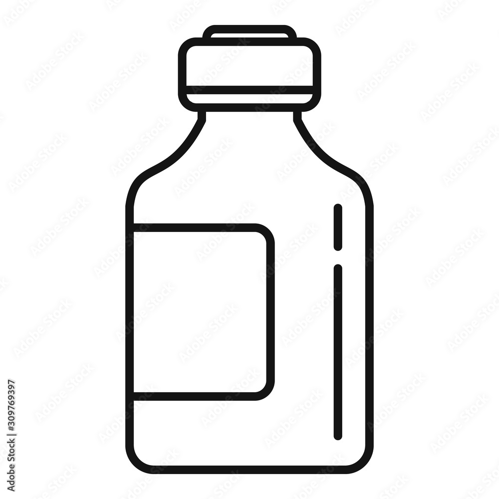 Syrup jar icon. Outline syrup jar vector icon for web design isolated on white background Syrup jar icon. Outline syrup jar vector icon for web design isolated on white background