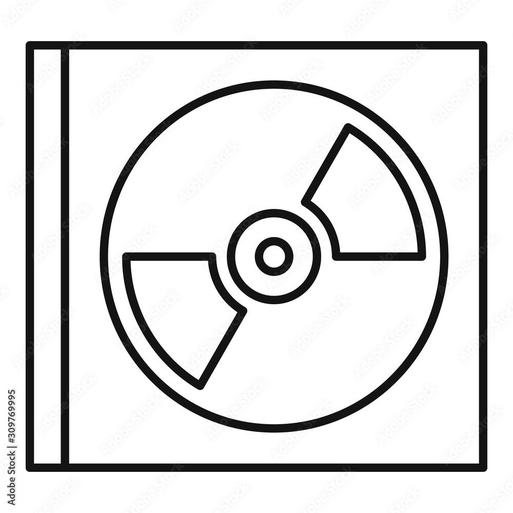 Music disk icon. Outline music disk vector icon for web design isolated on white background Music disk icon. Outline music disk vector icon for web design isolated on white background