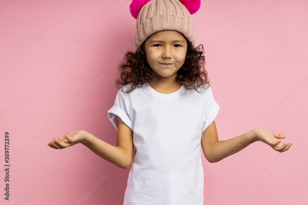Portrait of a pretty curly little girl Portrait of a pretty curly little girl