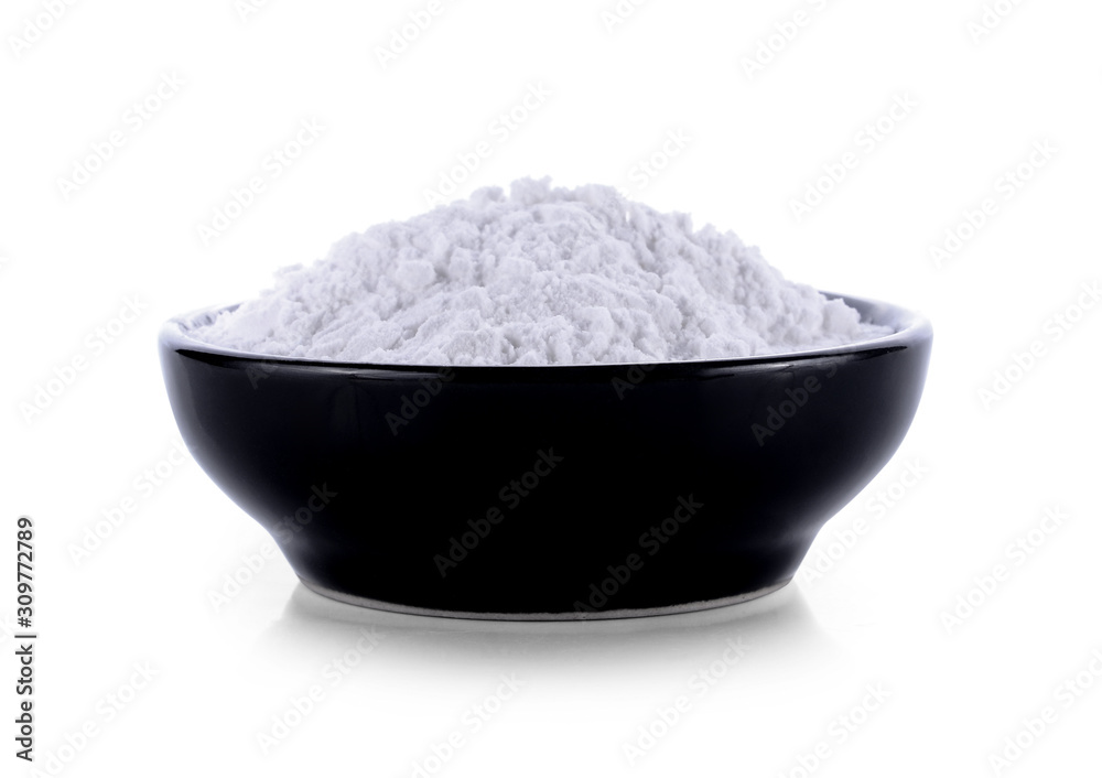 tapioca flour isolated on white background tapioca flour isolated on white background