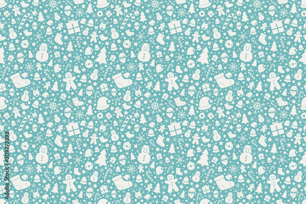 Christmas seamless pattern. Wallpaper concept. Vector