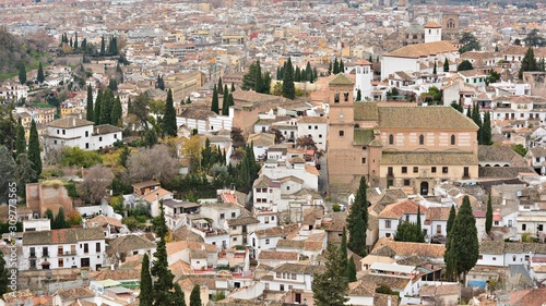 Vista del Albayzín de Granada desde el Sacromonte